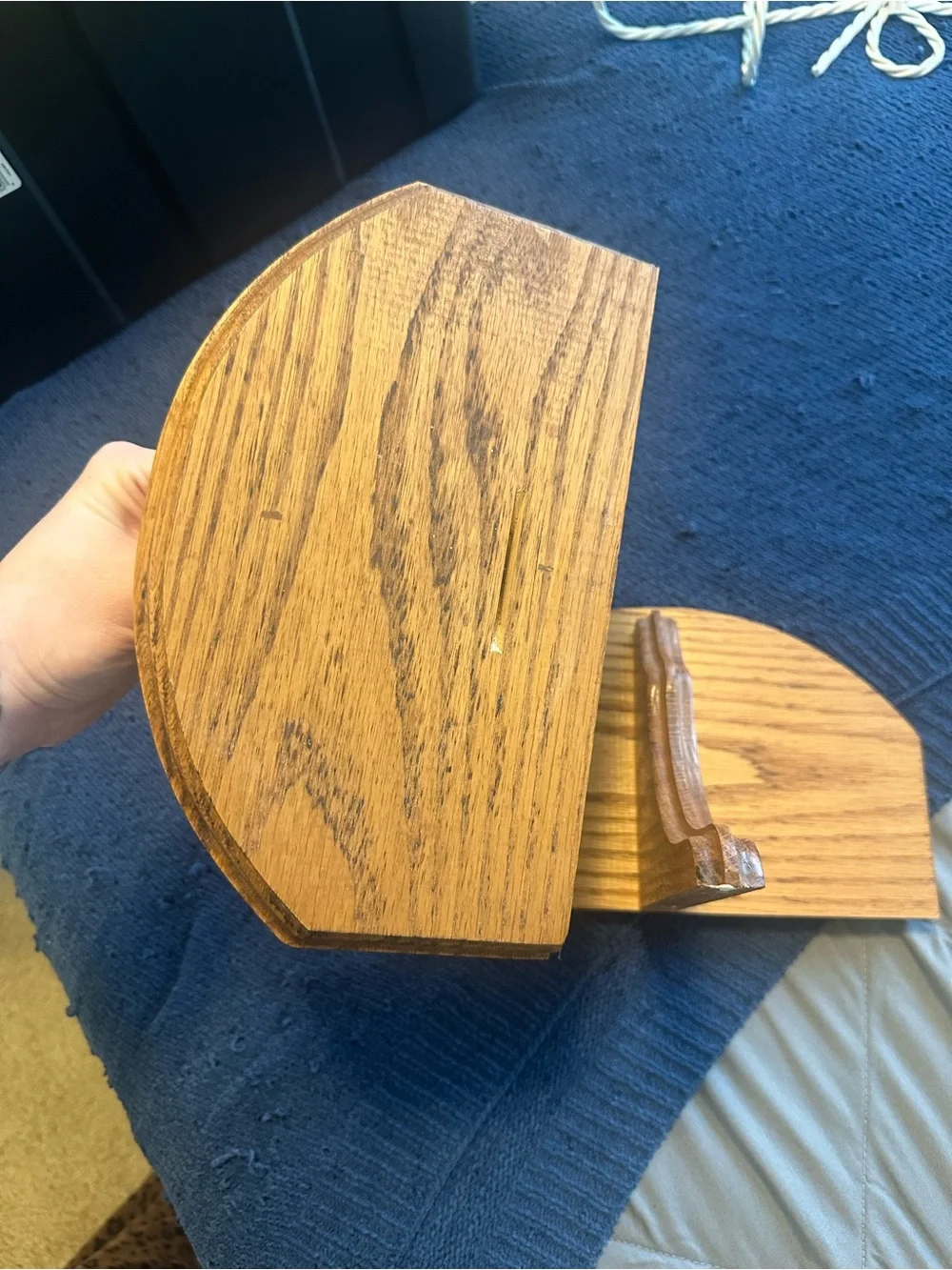 Pair of Wooden Shelf Brackets - Natural Wood